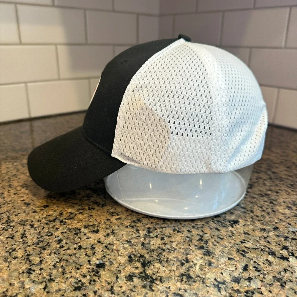 Jim‎ Beam Hat Trucker Baseball Cap Adjustable Black White Mesh Bourbon Whiskey